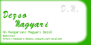 dezso magyari business card